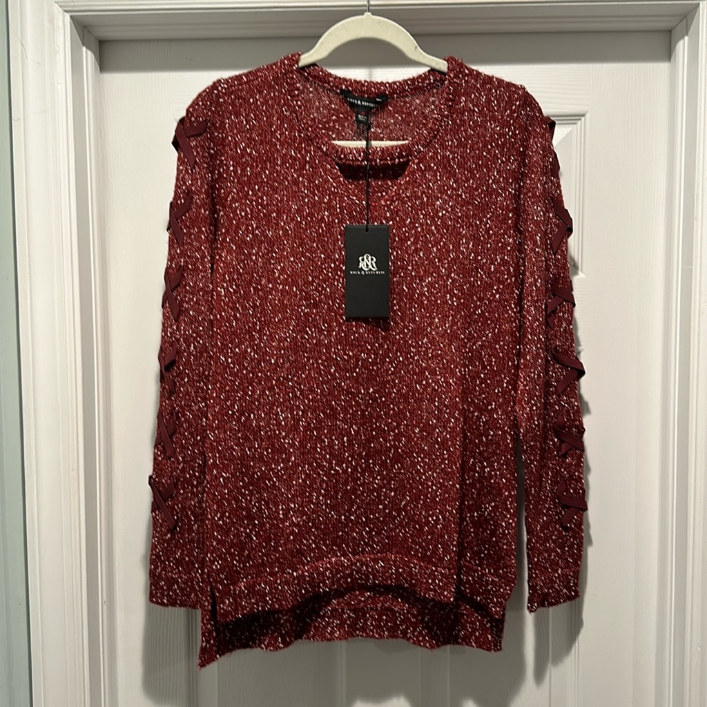Rock And Republic Womens Brand New Red Sweater  Size Medium